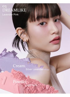 HINCE True Dimension Layering Cheek Cream & Pressed Powder 2 Different Shades & Textures Silky Seamless Long Lasting Blush Makeup Muted Beige & Elegant Rose Beige (1 Dreamlike L003)  - Image 4