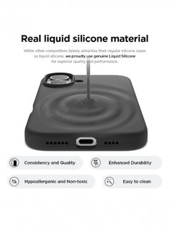 Mida iPhone 16 Plus Silicone Case Cover, full body protection case with a soft silky feel, shockproof cover with microfiber lining  - Image 2