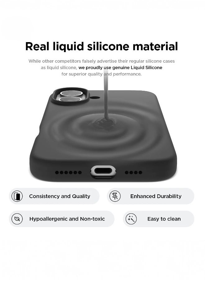 Mida iPhone 16 Plus Silicone Case Cover, full body protection case with a soft silky feel, shockproof cover with microfiber lining  - Image 2