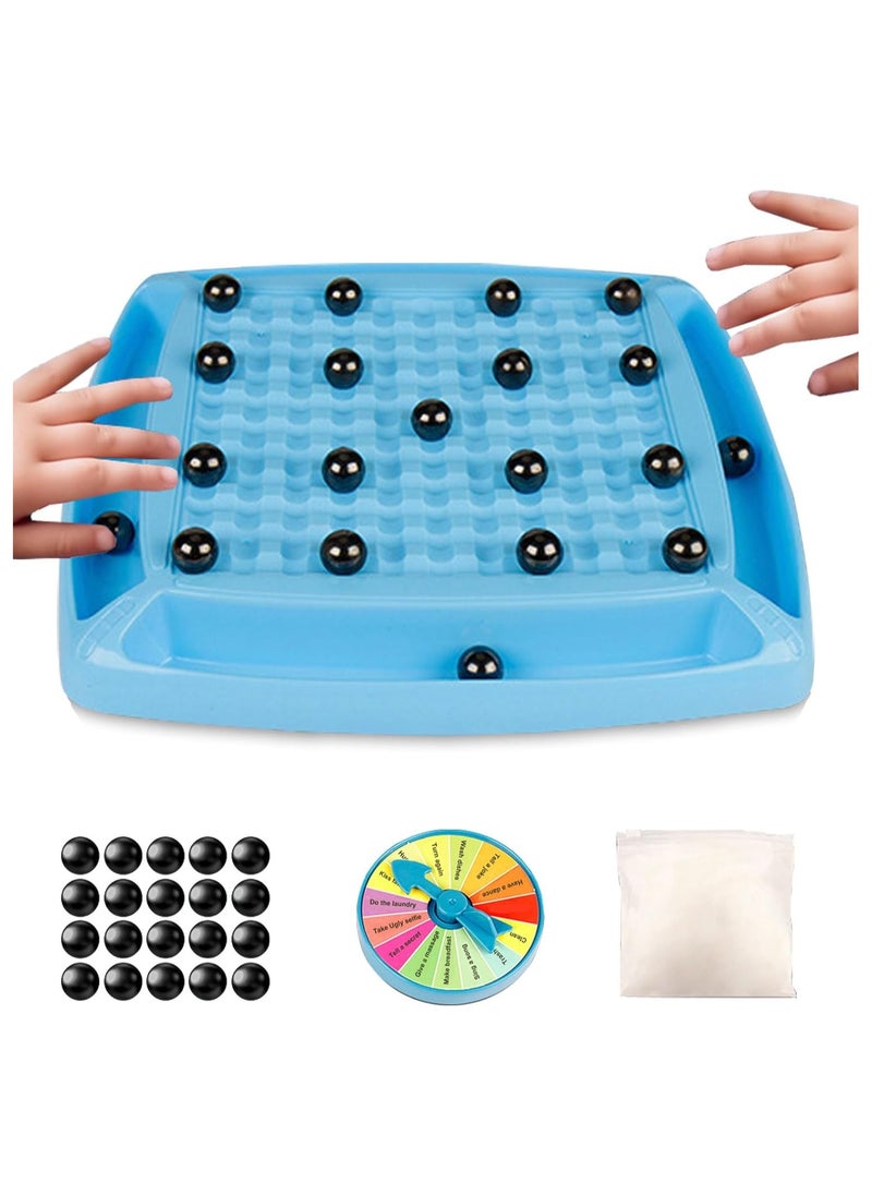 RATSAW - Magnetic Chess Game Set Magnetic Chess Game with Rocks Magnetic Stones Game Magnetic Chess Game with Stones Magnet Chess Game Magnet Game with String - Image 1