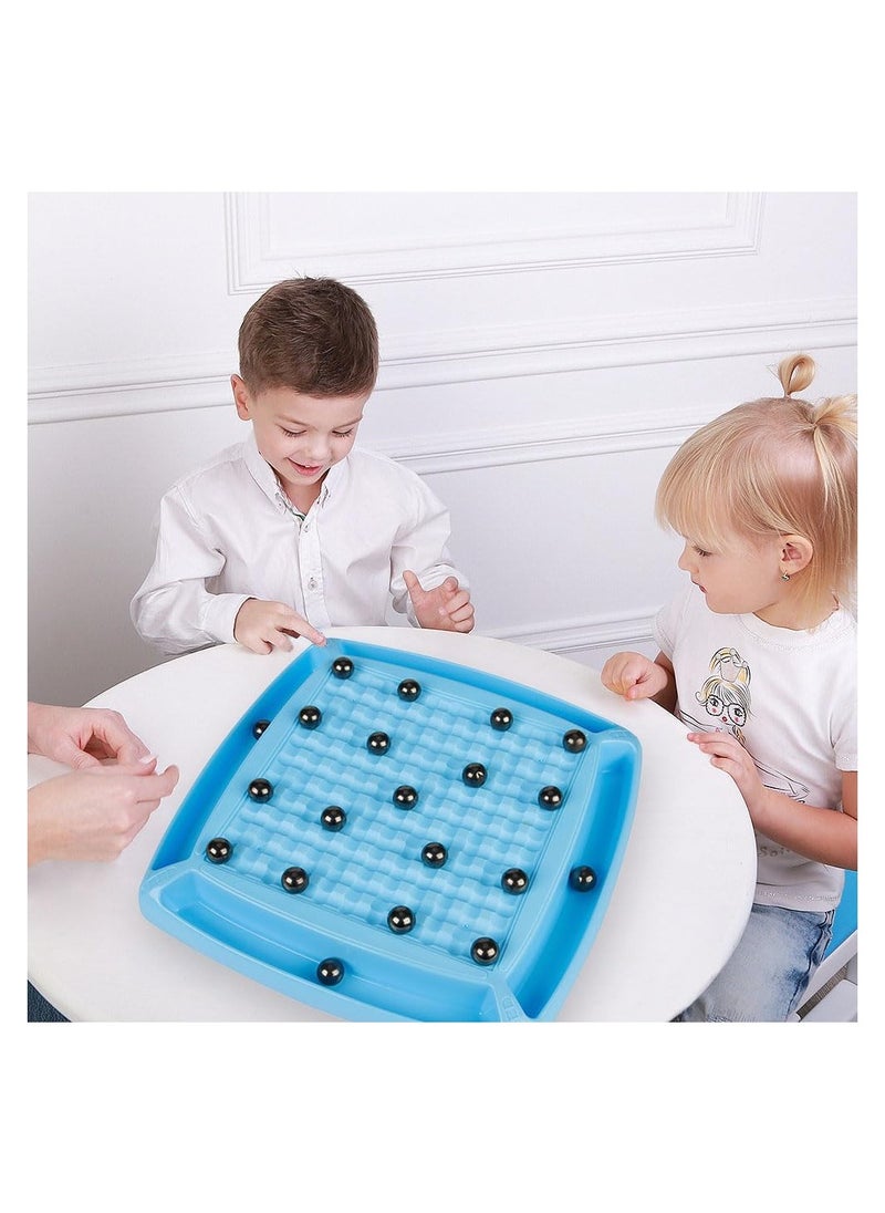 RATSAW - Magnetic Chess Game Set Magnetic Chess Game with Rocks Magnetic Stones Game Magnetic Chess Game with Stones Magnet Chess Game Magnet Game with String - Image 1