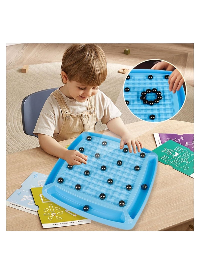 RATSAW - Magnetic Chess Game Set Magnetic Chess Game with Rocks Magnetic Stones Game Magnetic Chess Game with Stones Magnet Chess Game Magnet Game with String - Image 1