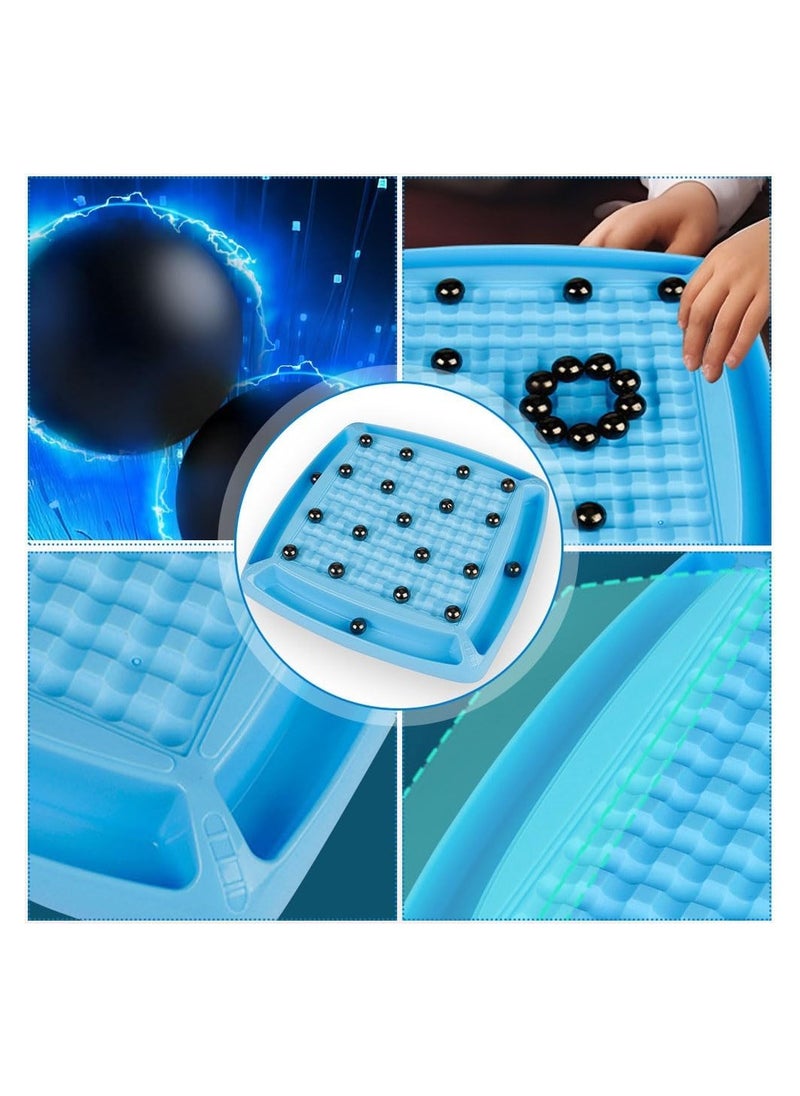 RATSAW - Magnetic Chess Game Set Magnetic Chess Game with Rocks Magnetic Stones Game Magnetic Chess Game with Stones Magnet Chess Game Magnet Game with String - Image 1