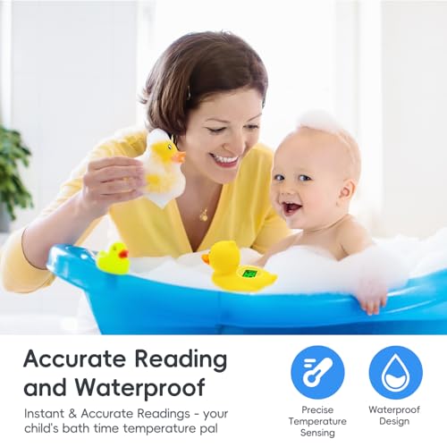 B.H b&h Rechargeable Baby Bath Thermometer - Fast Temperature Reading, Digital Water Temperature Thermometer for Bathtub and Room, Safety Infant Floating Bath Toy, Baby Duck - Image 5