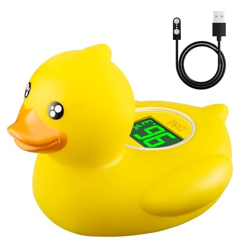 B.H b&h Rechargeable Baby Bath Thermometer - Fast Temperature Reading, Digital Water Temperature Thermometer for Bathtub and Room, Safety Infant Floating Bath Toy, Baby Duck - Image 1