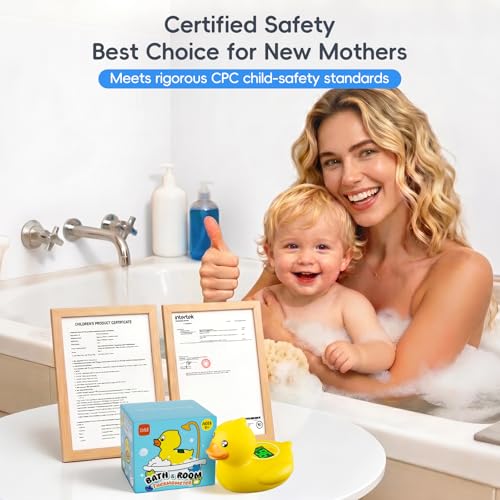B.H b&h Rechargeable Baby Bath Thermometer - Fast Temperature Reading, Digital Water Temperature Thermometer for Bathtub and Room, Safety Infant Floating Bath Toy, Baby Duck - Image 2