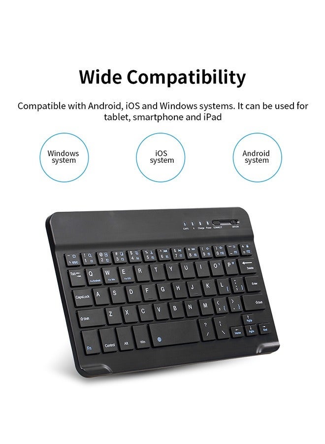 3 System Switching Multilingual Universal Laptop Ipad BT Black Wireless Keyboard - Image 3