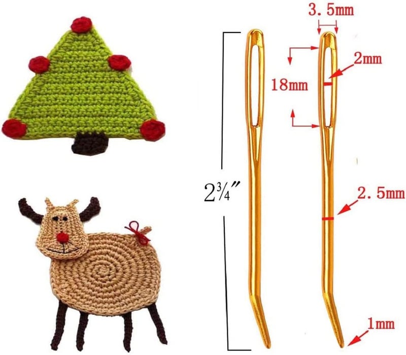 cuteDIY Yarn Darning Tapestry Large Sewing Big Eye Weaving Crochet Wool Blunt Needles Needle - Image 5