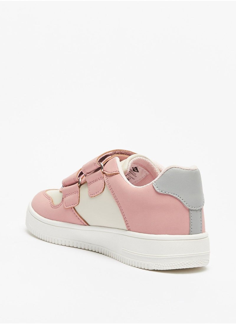Lee Cooper - Girls Colourblock Sneakers with Hook and Loop Closure - Image 1