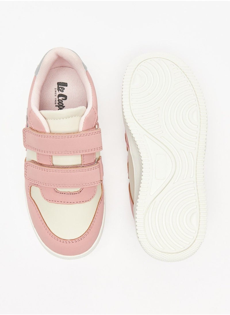 Lee Cooper - Girls Colourblock Sneakers with Hook and Loop Closure - Image 1
