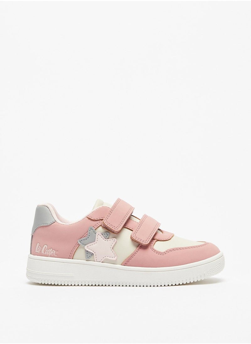 Lee Cooper - Girls Colourblock Sneakers with Hook and Loop Closure - Image 1