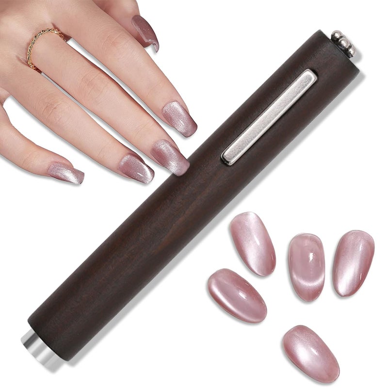 WOKOTO 1Pcs Cylinder Cat Eye Magnet For Nails Designs Magnet For Cat Eye Gel Nail Polish Magnet Wand 3 In 1 Round Long Strip Beads Combination Nail Magnets Nail Art Cat Eye Magnet For Nails