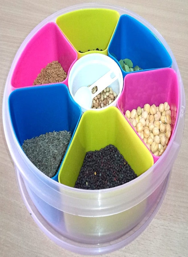 One Top Spices & Dry Fruit Container Multi Color Multi Purpose(1750 ml) Transparent Plastic Spice Container - Image 2