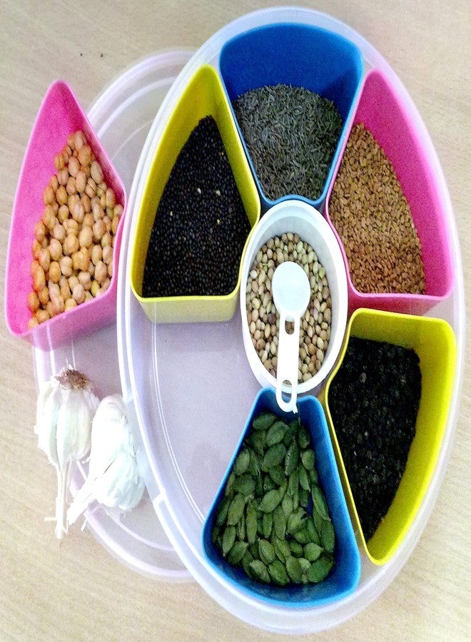 One Top Spices & Dry Fruit Container Multi Color Multi Purpose(1750 ml) Transparent Plastic Spice Container - Image 4
