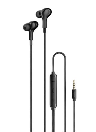 Black - 3.5mm Aux Jack Wired Earphones - 3-Button