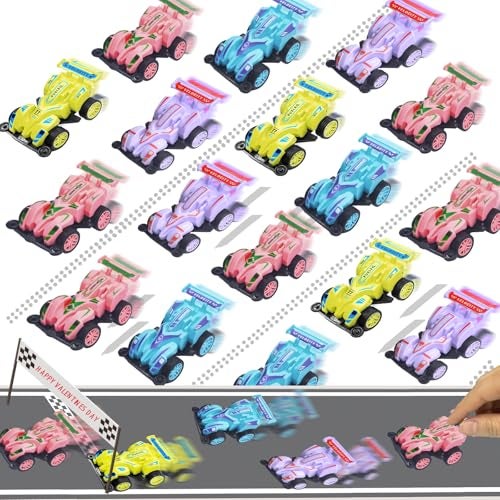 AMENON 28 Pack Pull Back Cars and Trucks Toy Small Cars Pull Back Racing Vehicles Set Mini Toy Cars for Toddlers Kids Stocking Stuffers Classroom Exchange Gifts Gifts for Grandkids Easter Basket - Image 1