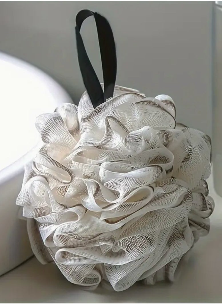 Generic - Bath sponge Soft cleansing ball Personal care bathing tool Spa-quality sponge Hanging loop High-Quality Large Lace Bath Sponge Soft Cleansing Ball with Hanging Loop Ideal Bathing Tool for Personal Care Luxurious Spa Sponge in 12.98 cm Size Elegant and High-Quality Bath Sponge - Image 1