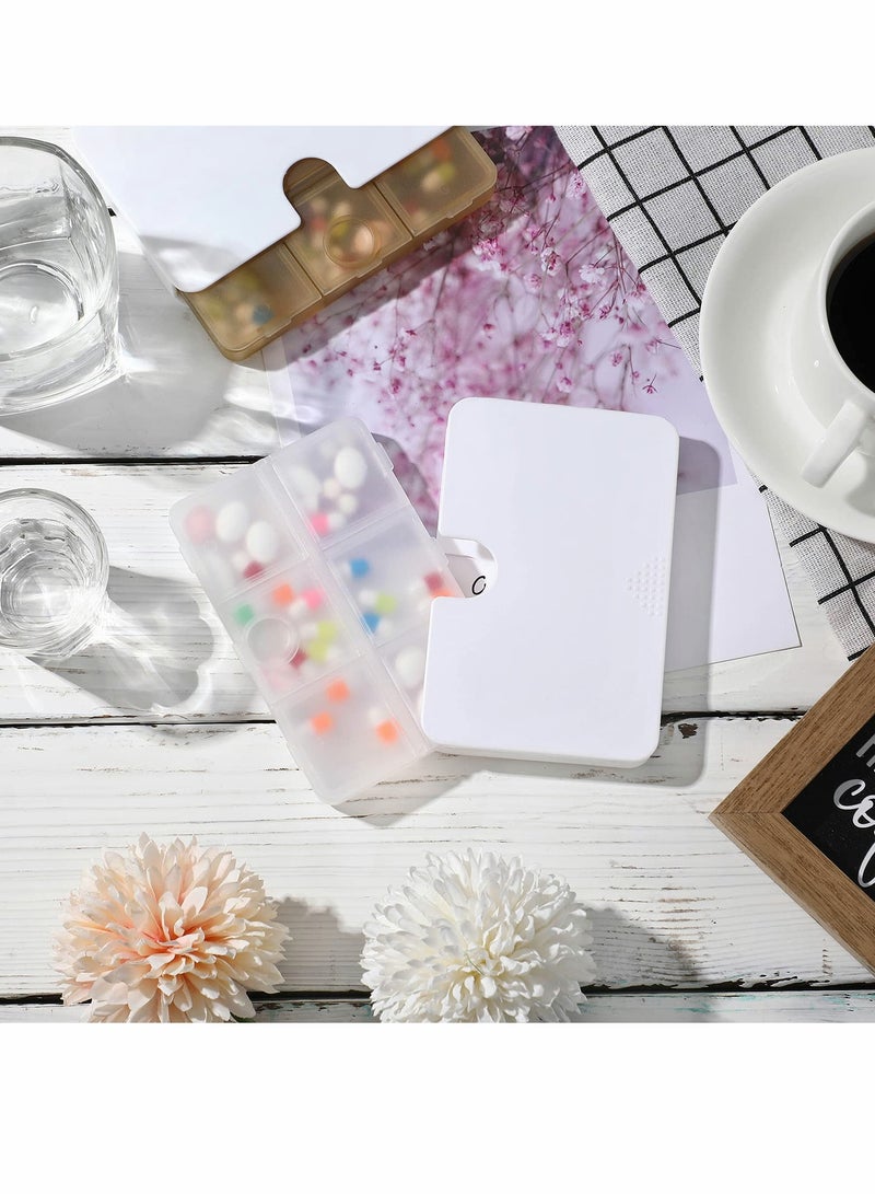 SOLARAE Pill Organizer 6 Compartments Travel Case Drawer Type Medicine Box Portable Box For Travel 3 Colors 3 Pieces - Image 5