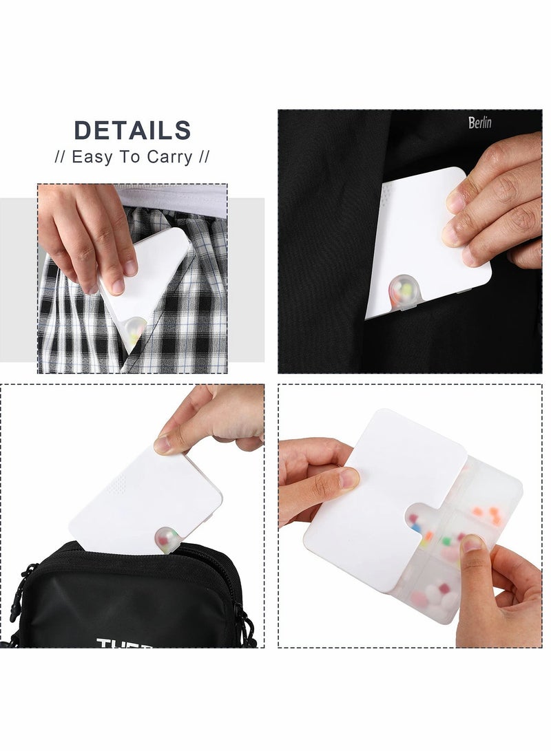 SOLARAE Pill Organizer 6 Compartments Travel Case Drawer Type Medicine Box Portable Box For Travel 3 Colors 3 Pieces - Image 3