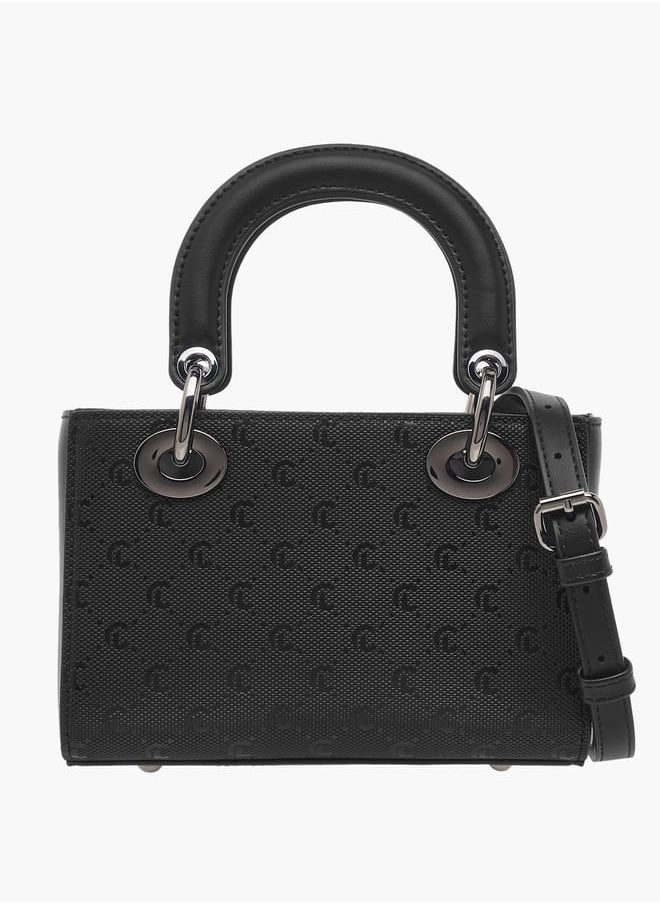 Le Confort Women Monogram Embossed Tote Bag with Zip Closure  - Image 1