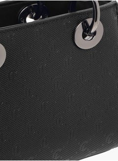 Le Confort Women Monogram Embossed Tote Bag with Zip Closure Ramadan Collection  - Image 4