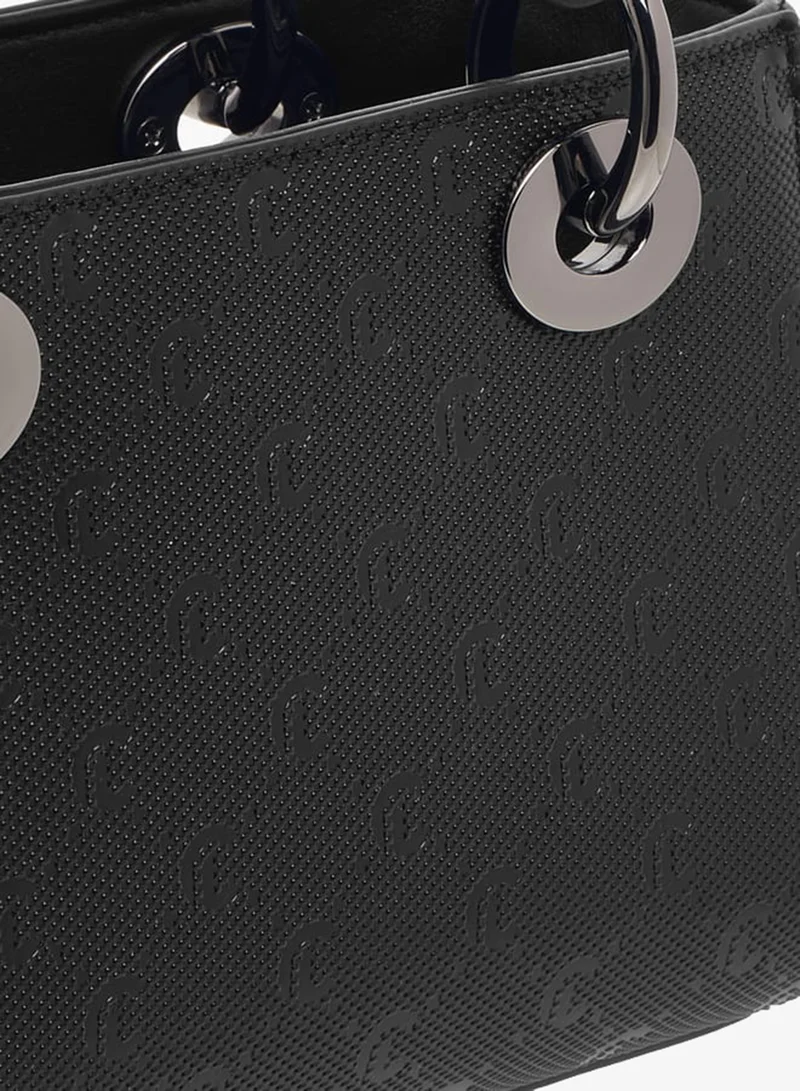 Le Confort BLACK Women Monogram Embossed Tote Bag with Zip Closure Ramadan Collection for Women | Best Price UAE