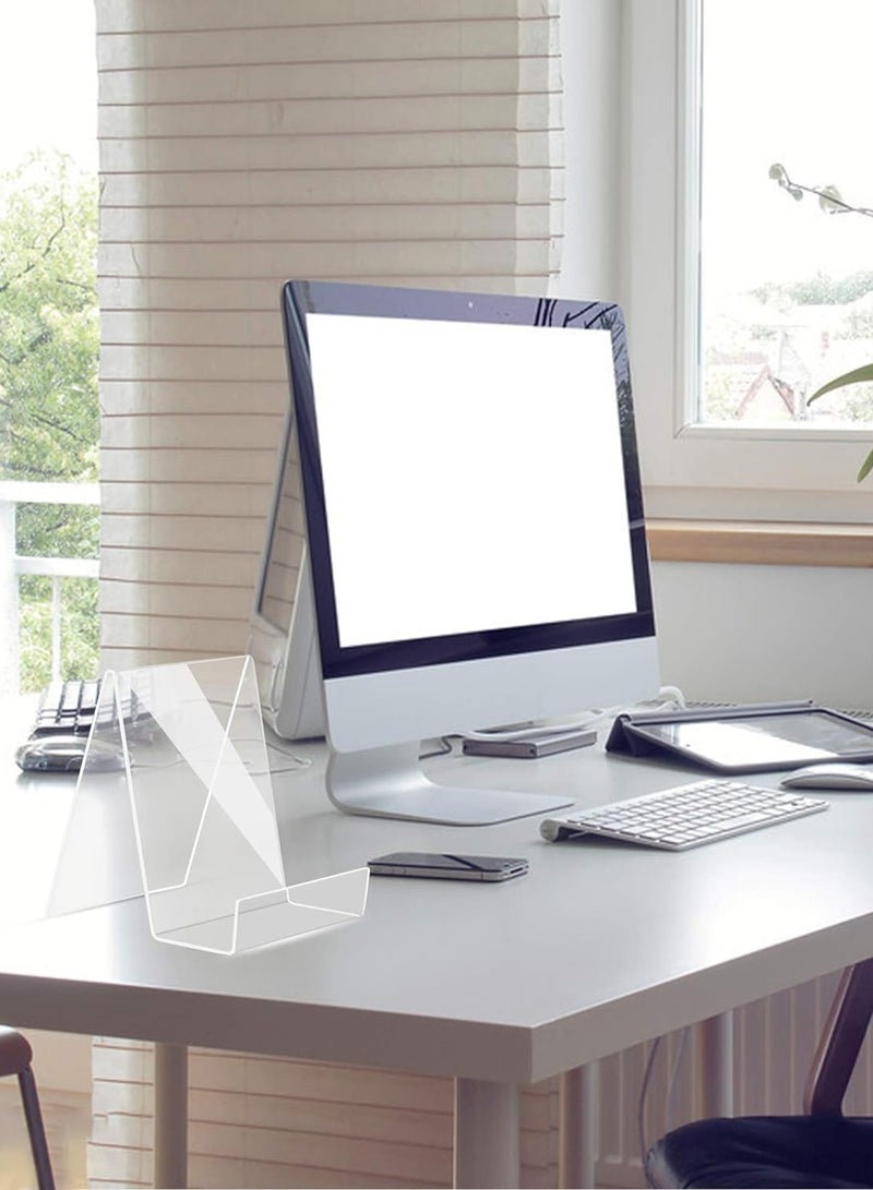 TPGP 5PCS Clear Acrylic Book Stand, Transparent Acrylic Bookshelf, Book Holder Table, Picture Album and Brochure Holder for Displaying Books, Notebooks, Picture Albums, Picture Books, etc  - Image 5