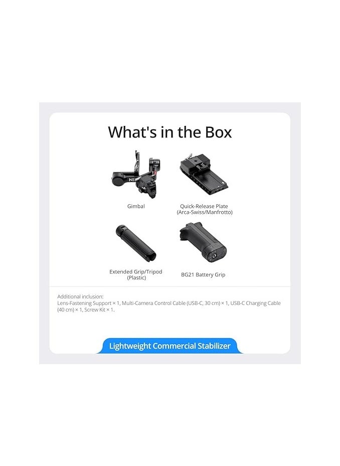 دي جي آي - DJI RS 4، مثبت ثلاثي المحاور لكاميرات DSLR والكاميرات بدون مرآة من Canon/Sony/Panasonic/Nikon/Fujifilm، التصوير الرأسي الأصلي من الجيل الثاني، عصا تحكم بمفتاحين، أذرع محورية من التيفلون، مثبت كاميرا - Image 1