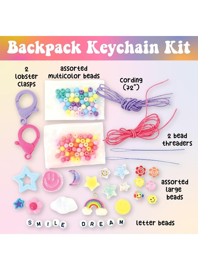Creativity for Kids Backpack Keychains Mini Kit | Make 2 Trendy Keychains with Beads & Charms | DIY Craft Kit for Kids | Great for Travel, Parties & Gifts | Easter Basket Stuffers (Ages 6+) - Image 3