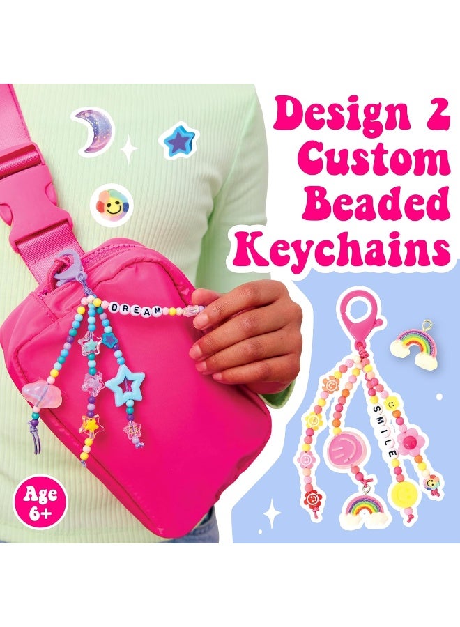 Creativity for Kids Backpack Keychains Mini Kit | Make 2 Trendy Keychains with Beads & Charms | DIY Craft Kit for Kids | Great for Travel, Parties & Gifts | Easter Basket Stuffers (Ages 6+) - Image 2
