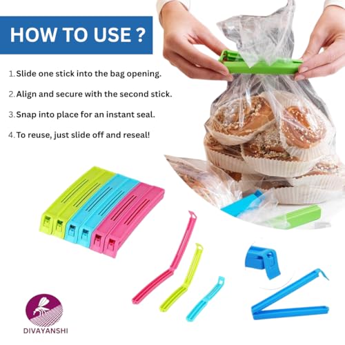 Divayanshi Packet Sealer Clip (Pack of 36) – Bag Clips for Food Storage, Plastic Packet Sealer for Kitchen, Airtight Seal, Reusable, Multipurpose for Packet Sealing - Image 5