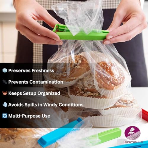 Divayanshi Packet Sealer Clip (Pack of 36) – Bag Clips for Food Storage, Plastic Packet Sealer for Kitchen, Airtight Seal, Reusable, Multipurpose for Packet Sealing - Image 4