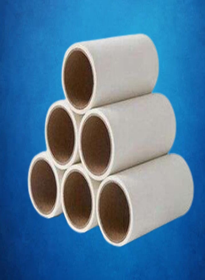 6 Pieces Sticky Clothes Hair Remover Lint Roller White 18x11cm - Image 1