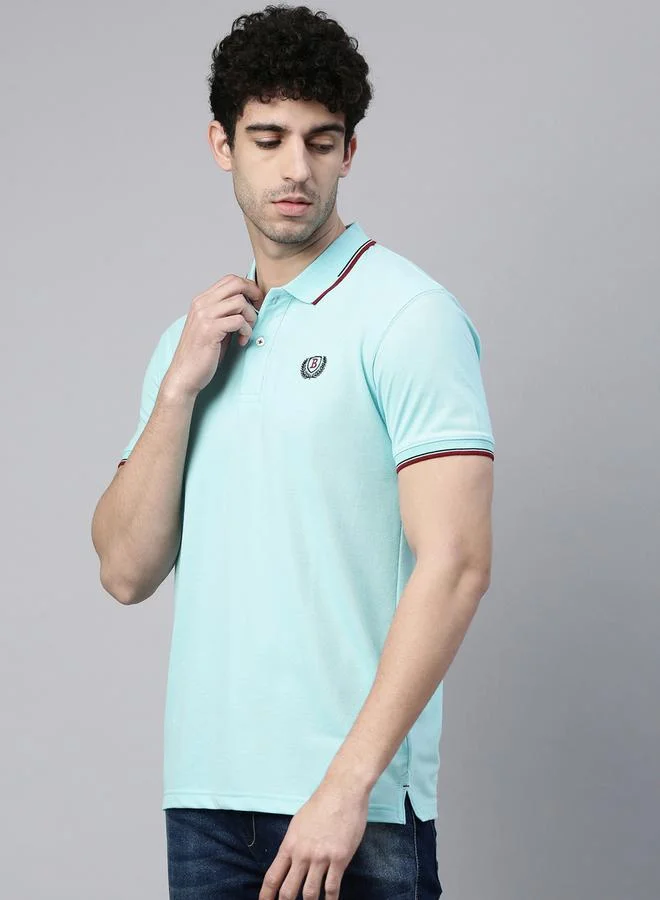 Bushirt Bushirt Embroidered Regular Fit Polo Neck T-Shirt