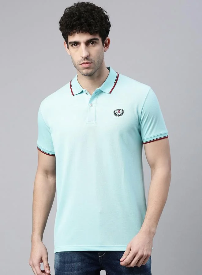 Bushirt Bushirt Embroidered Regular Fit Polo Neck T-Shirt