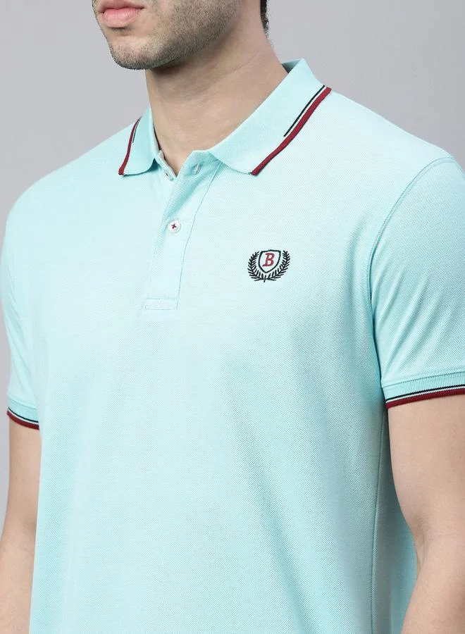 Bushirt Bushirt Embroidered Regular Fit Polo Neck T-Shirt