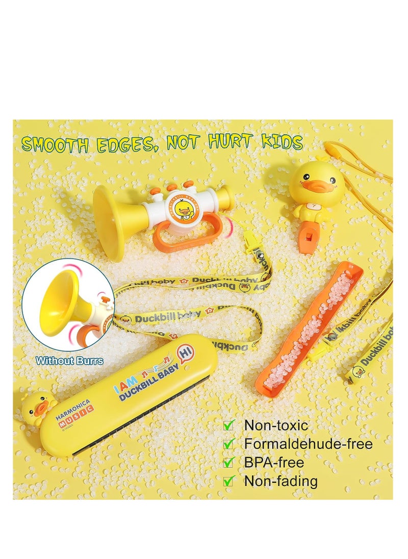 Musical Instruments Toy Set for Toddlers 1-3, Includes Trumpet, Harmonica, and Whistle, Perfect for Early Learning and Preschool Education, Ideal Birthday Gifts for Boys and Girls, 3 Pieces.  - Image 2