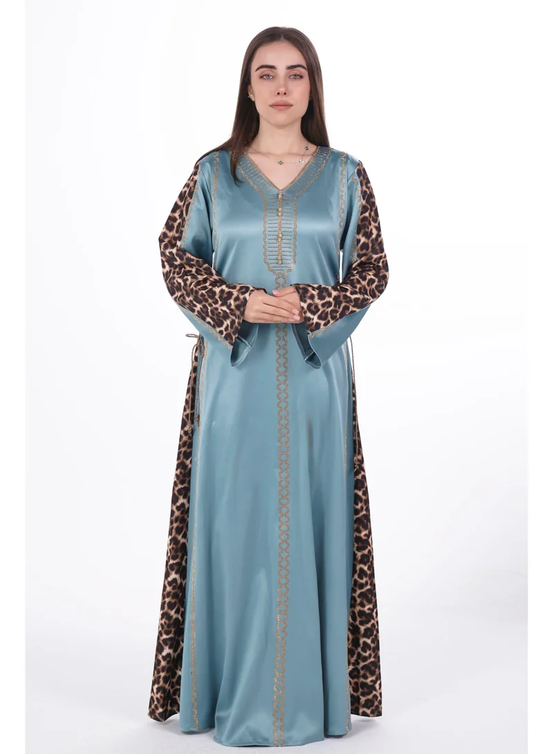 women satin jalabiya dress