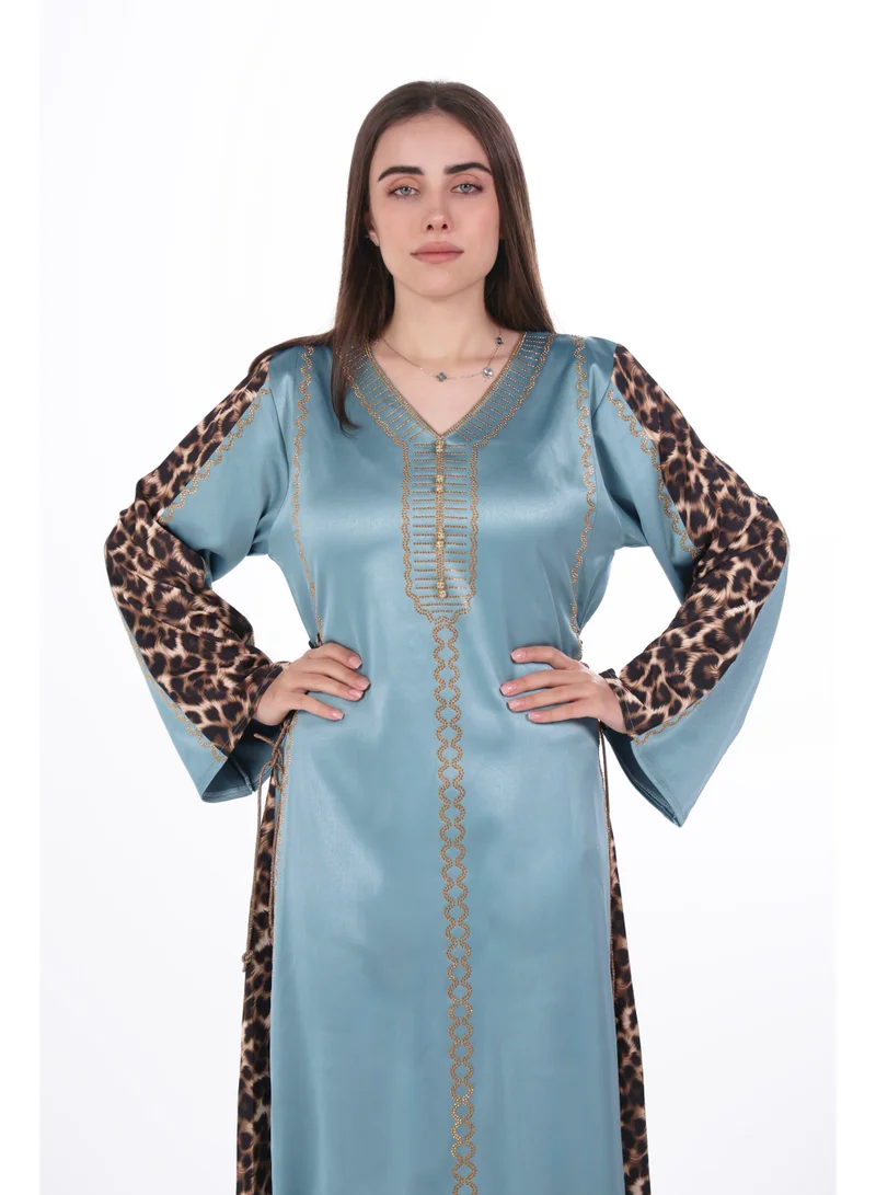 AL BENT AL SHARQIEH women satin jalabiya dress