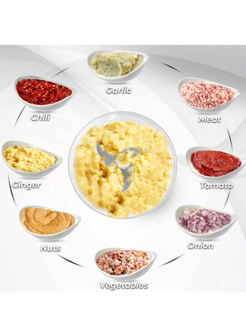 عربست مفرمة ثوم كهربائية، مفرمة ثوم 250 مل مع مضرب بيض، مفرمة خضراوات صغيرة محمولة، مطحنة ثوم، مفرمة بصل، معالج طعام صغير USB للخضراوات والثوم والزنجبيل والفلفل الحار - Image 5