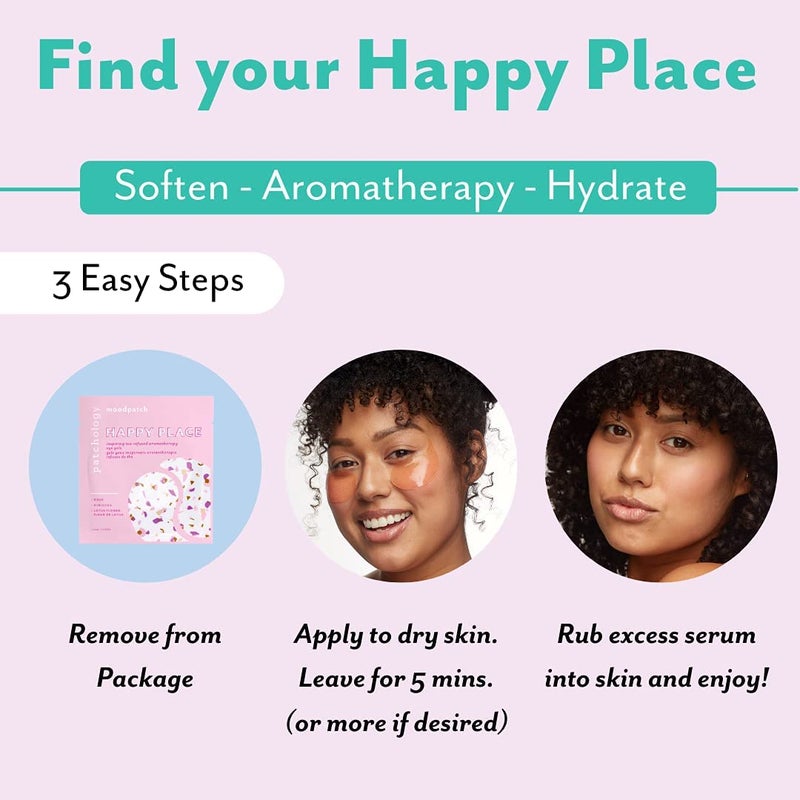 Patchology Happy Place Under Eye Patches - Overnight Anti-Aging Masks for Dark Circles, Puffy & Eye Bags, & Wrinkles - Brightening & Depuffing Skin Care Undereye Pads for a Youthful Glow (5 Pairs) - Image 4