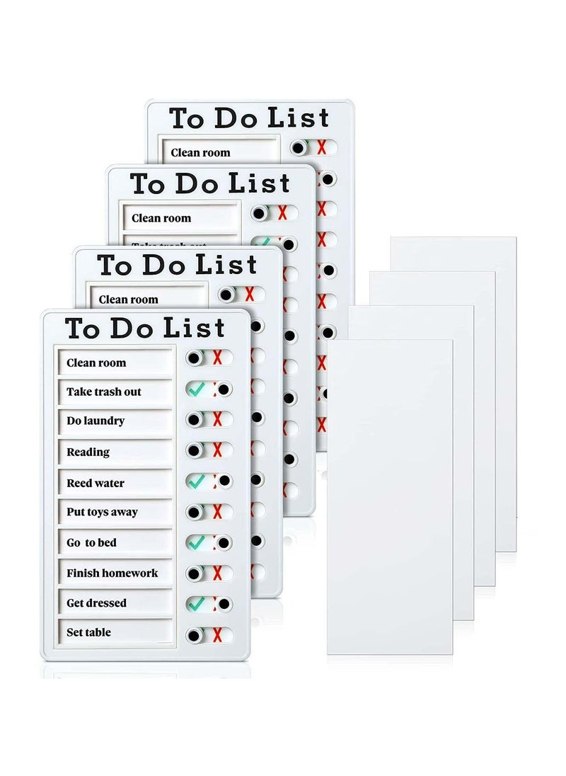 Generic Chore Chart, Daily to Do List, Memo Checklist Board, Portable Detachable Planning Reminder Chart, DIY Home Check Items and Form Good Habit (4 Pcs)  - Image 1