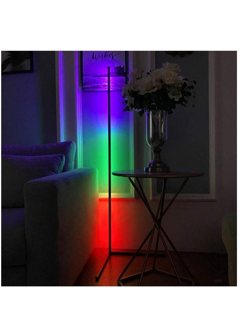 Smart RGB Floor Lamp, LED Floor Lamp Ambient Background Light, Modern Minimalism Color Changing LED Dimmable Torchiere - Image 2