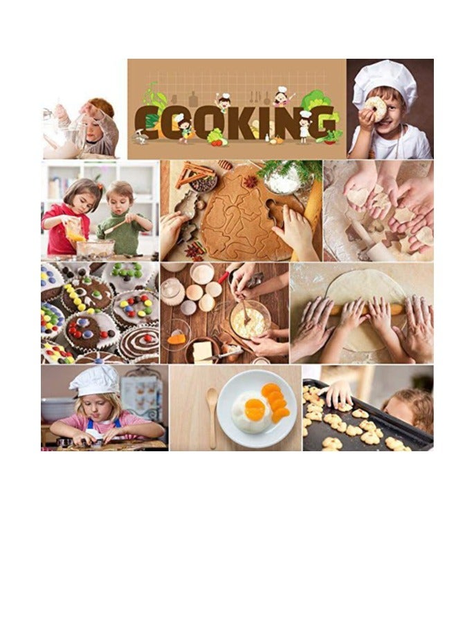 Polka Dot Kids Kitchen Cooking Play With Apron And Chef Hat Set  - Image 4