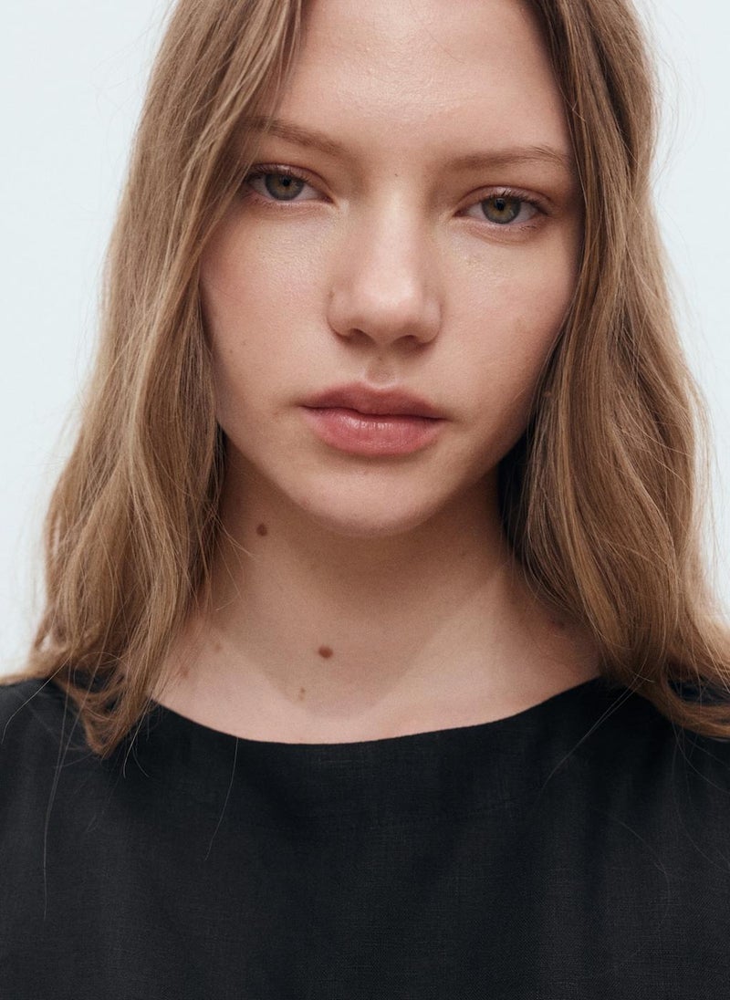 MANGO Linen Crop Top  - Image 4