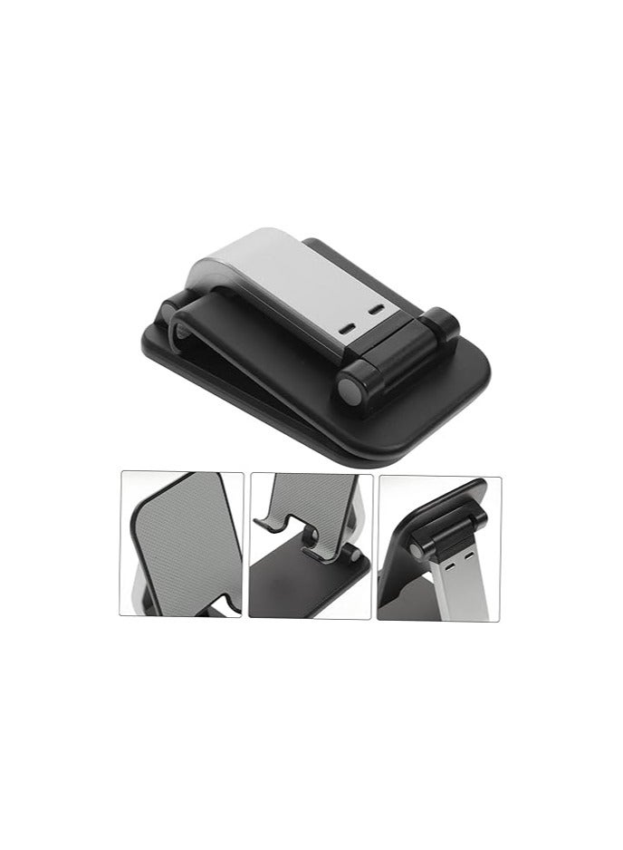 "Lightweight plastic phone holder with a stable base, foldable and easy to carry in your pocket. Ideal for landscape mode and convenient for viewing anywhere. " - Image 3