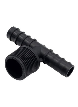 Black, Male Tee 13mm to 3/4 Inch