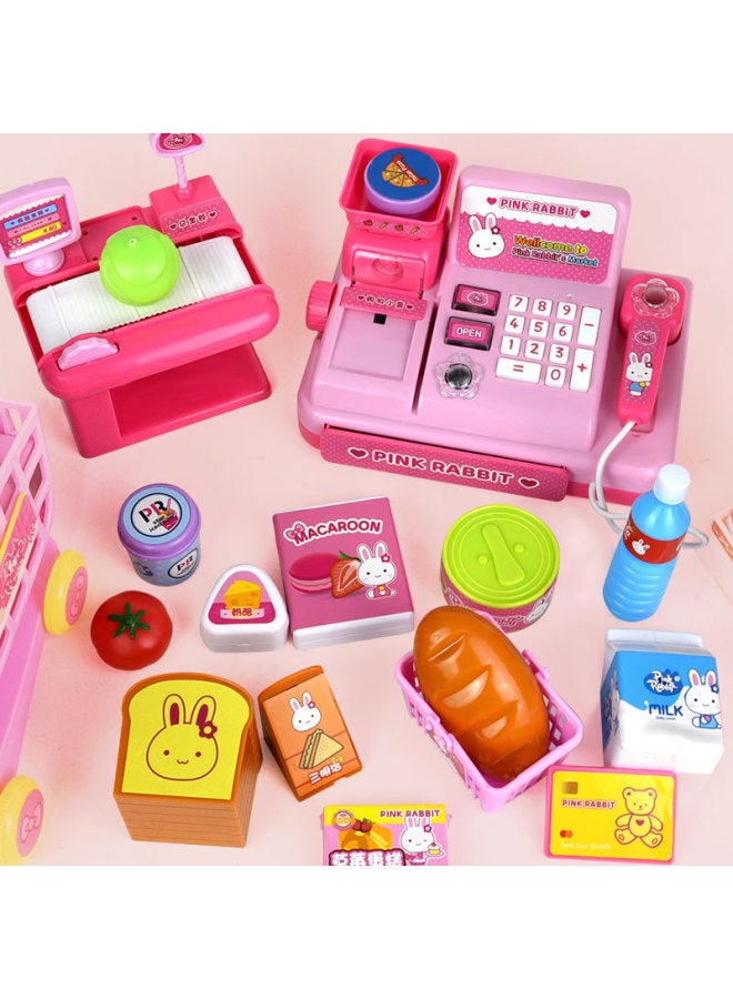 One-word Pink Rabbit Simulation Doctor Play House Kitchen Toy Stall Children's Educational Toys Toy Set-Color:YY17116 Plate-mounted Playball Machine - Image 2