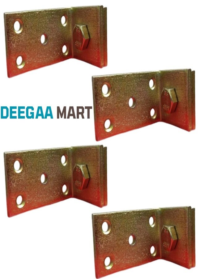 DEEGAA MART Bed Rail L Brackets for Joining woods, Bed Frame Hardware , Bed Rail Socket Accessories, Set of 4 Wooden Bed Brackets Bed Rail Fittings, headboard and Footboard Fixing, Heavy Long (4 Sets) - Image 3