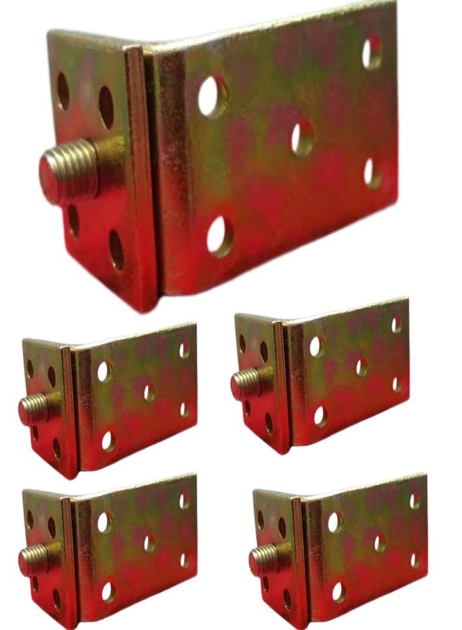 DEEGAA MART Bed Rail L Brackets for Joining woods, Bed Frame Hardware , Bed Rail Socket Accessories, Set of 4 Wooden Bed Brackets Bed Rail Fittings, headboard and Footboard Fixing, Heavy Long (4 Sets) - Image 1